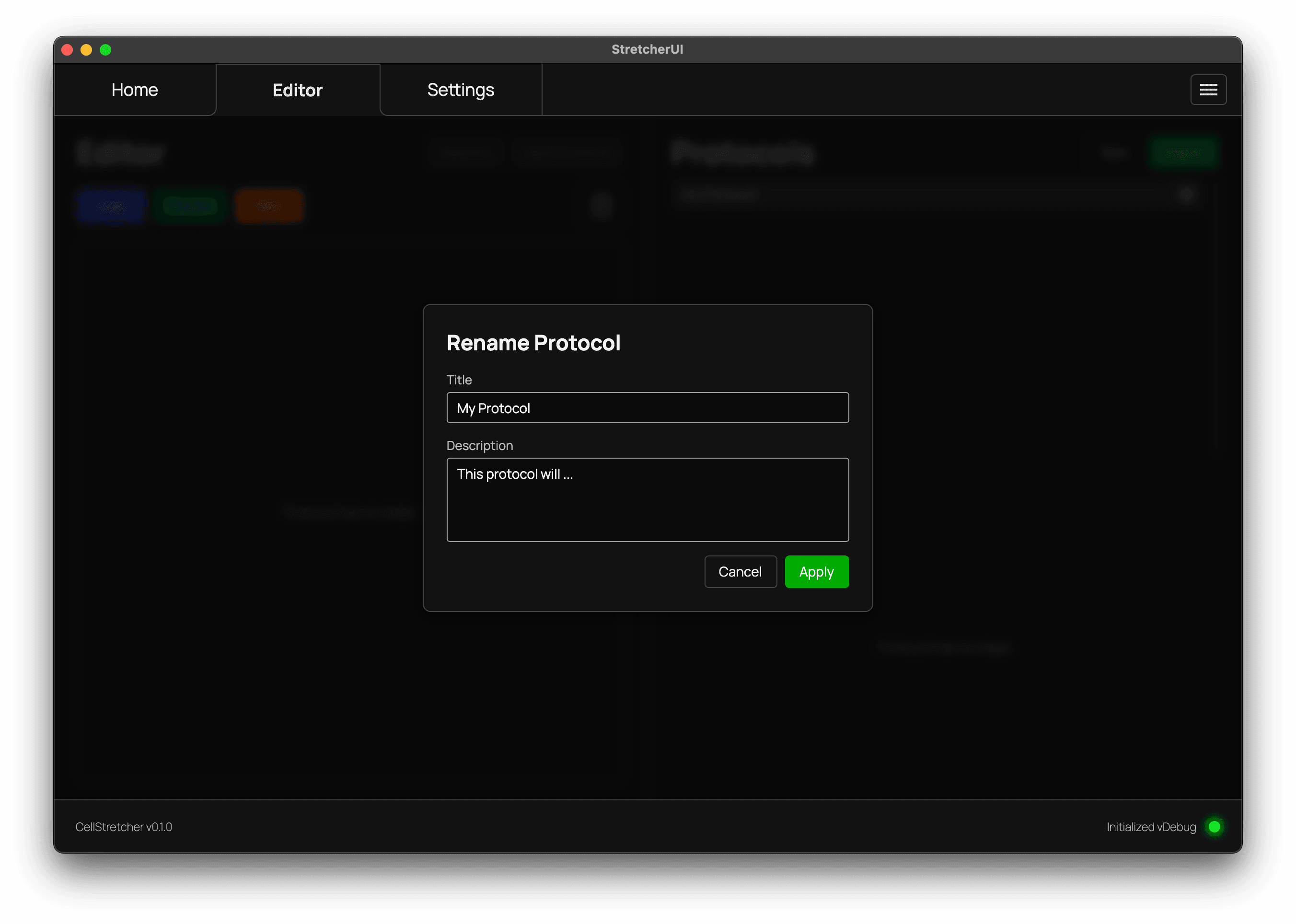 Renaming a protocol