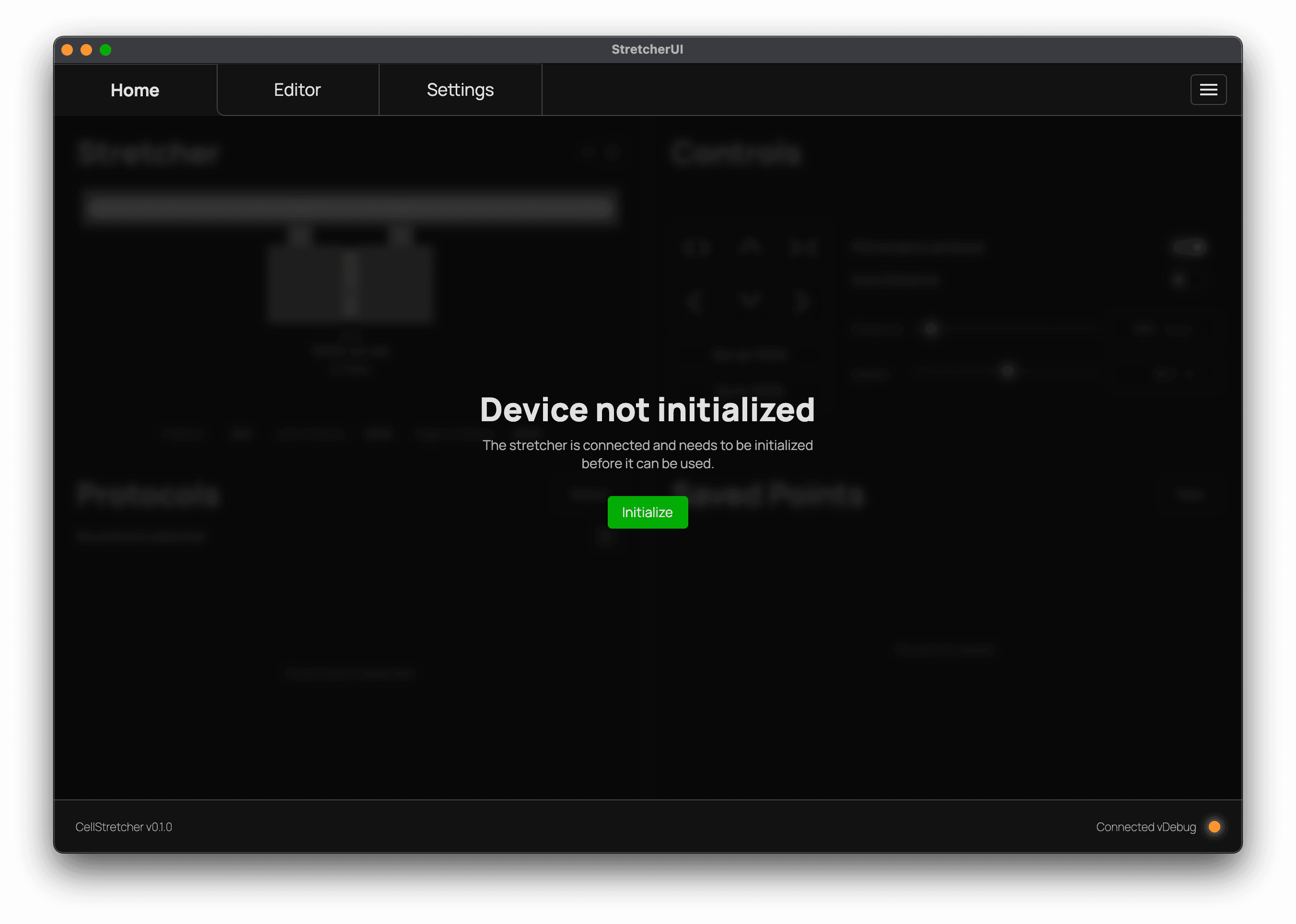 Device not initialized screen