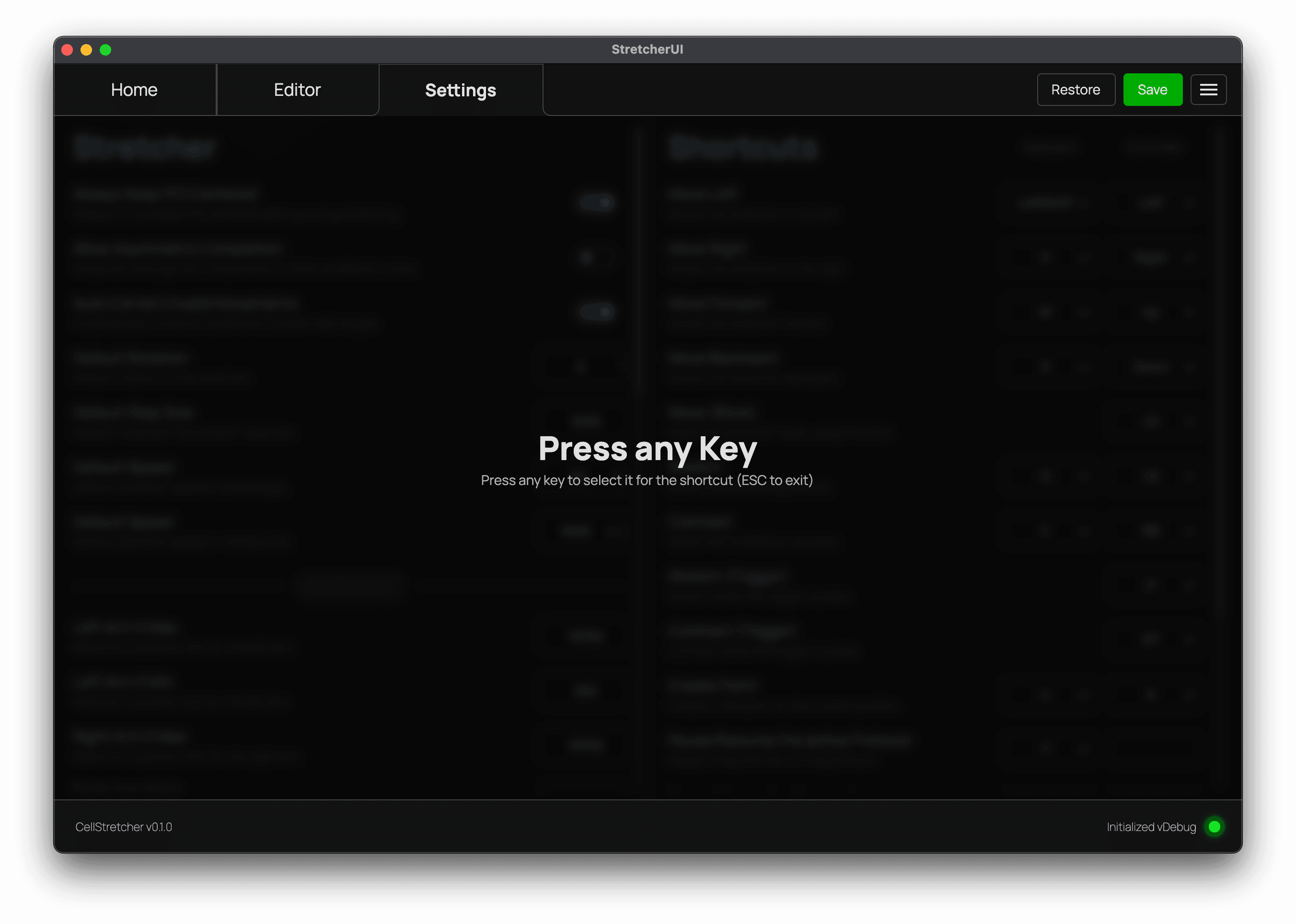 The keyboard capture overlay